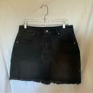 Black Wild Fable Jean Skirt